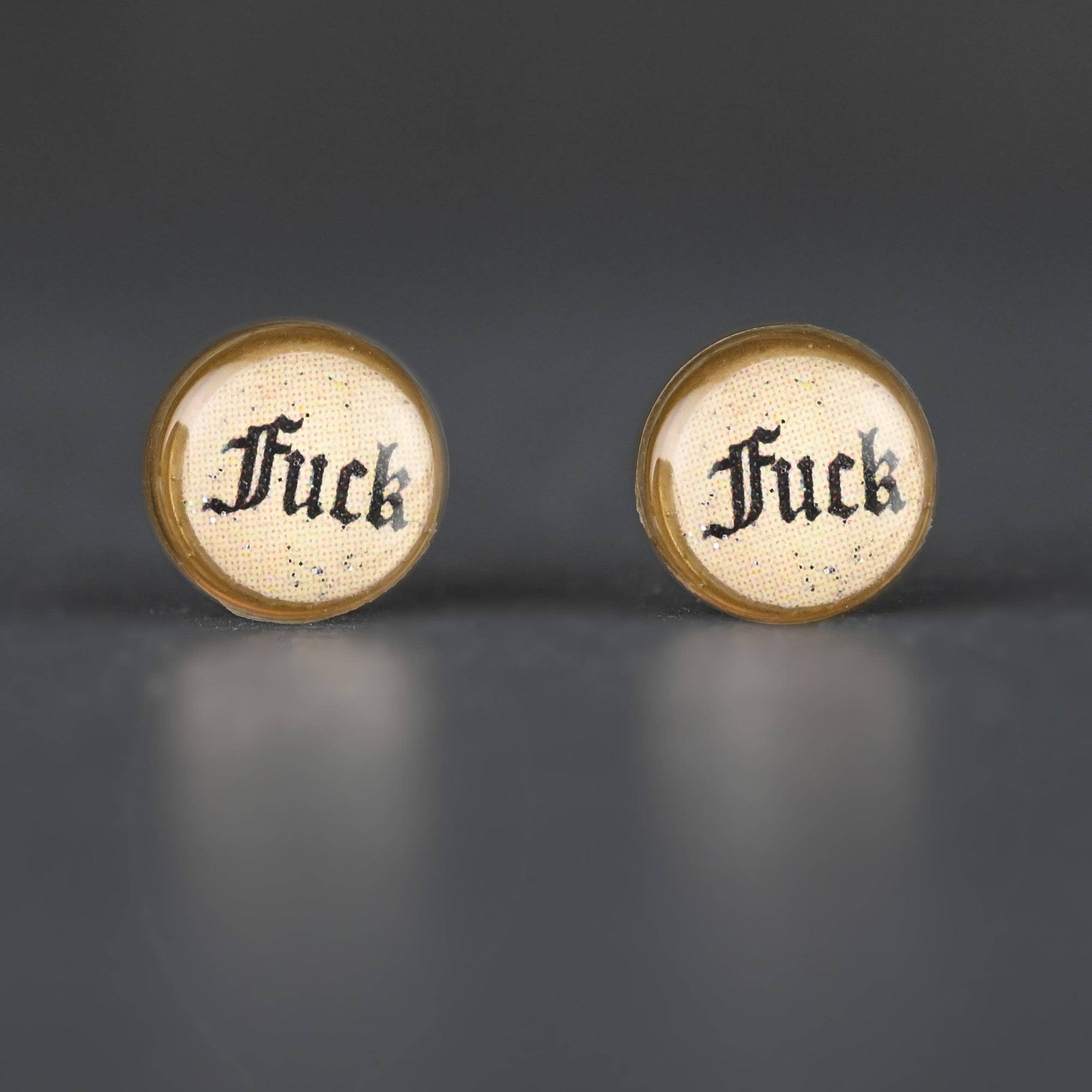 Tiny Picture Studs Gothic Font Fuck