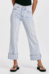 Holly Super High Rise Cuffed Straight Jeans