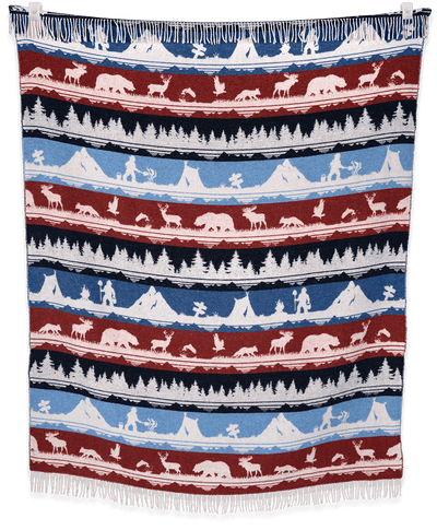 Smokey Bear Ramble Recycled Wool Throw Blanket