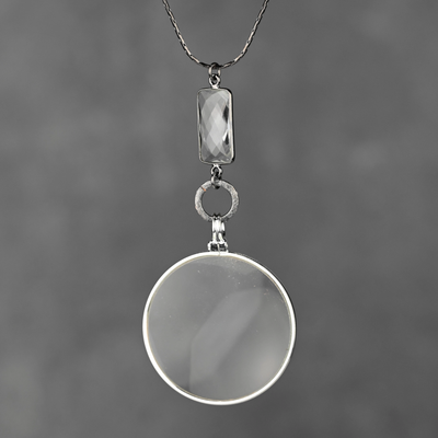 Magnifying Glass w/ Crystal on Adjustable Chain