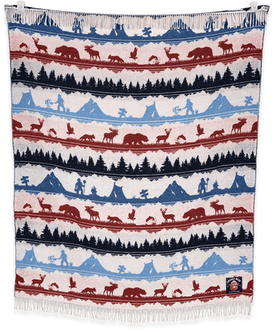 Smokey Bear Ramble Recycled Wool Throw Blanket