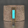 2" Leather Cuff w/ Bright Turquoise Druzy