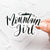 Mountain Girl Hand Lettered Sticker Decal Black