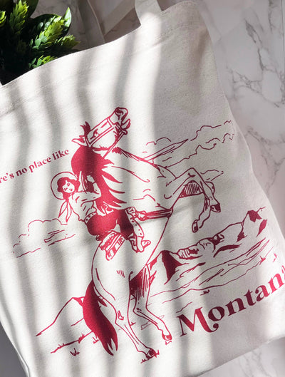 There's No Place Like Montana Canvas Tote