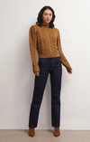 Catya Mock Neck Cable Knit Sweater
