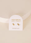 Zodiac Gold Earrings - Aquarius