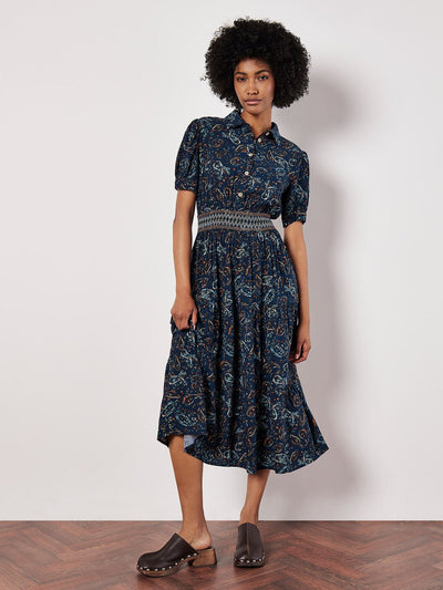 Paisley Shirt Midi Dress