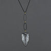 Black Marquise Crystal Arrow Drop Necklace