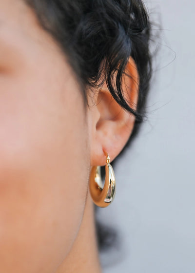 Sculptural Wide Hoop Earring