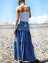 Fun Denim Maxi Skirt