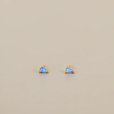 Teardrop Stud-Fire Opal