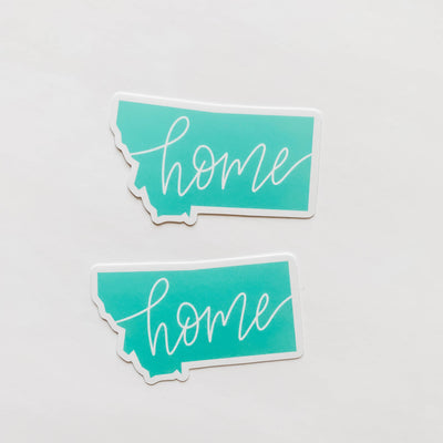 Montana Home Mint Green State Sticker