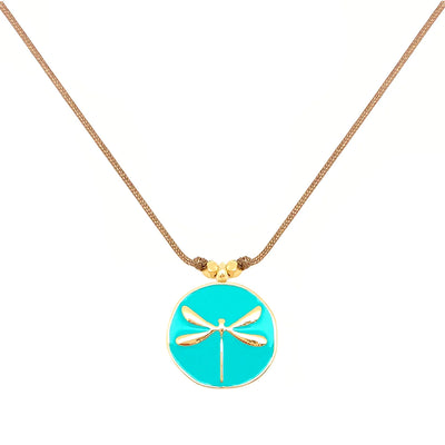 Enamel Dragonfly Charm Necklace