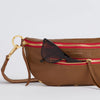 Charles Crossbody MED-Mahogany Pebble