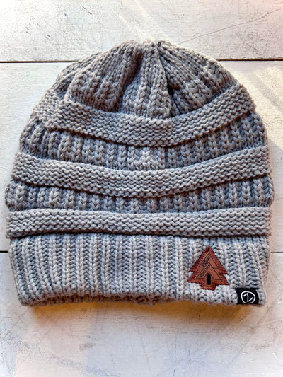 Bozeman Knit Beanie w/ Leather Tree Patch