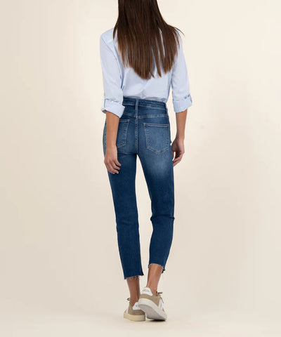 Rachael High Rise Mom Jean Raw Hem