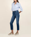 Rachael High Rise Mom Jean Raw Hem