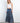 Contrast Tiered Denim Maxi Skirt