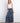 Contrast Tiered Denim Maxi Skirt