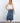 Scallop Denim Midi Skirt