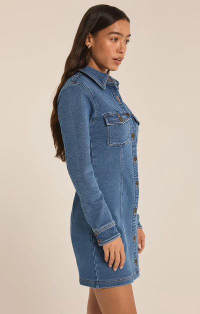 Candice Knit Denim Mini Dress