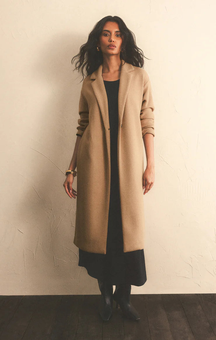 MMM「coat with elongated necklines」44 Reiss Wool Blend Mid-Length Coat in Camel | REISS