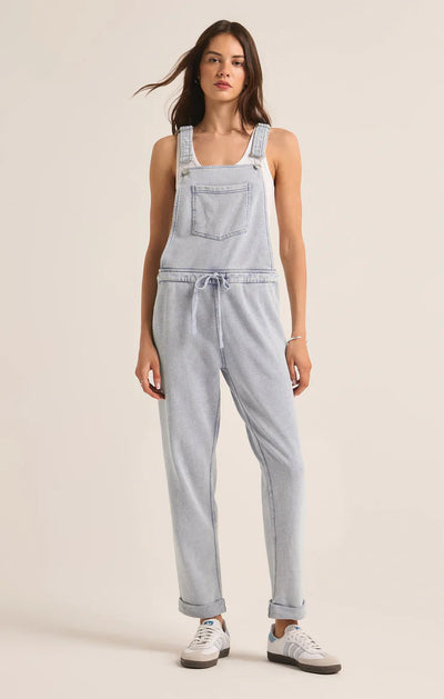 Knit Denim Overalls