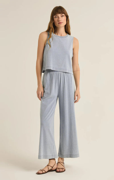 Sloane Jersey Denim Muscle Tank