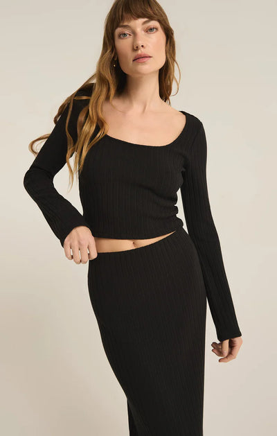 Madeline Rib Long Sleeve Top