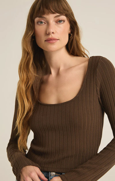 Madeline Rib Long Sleeve Top