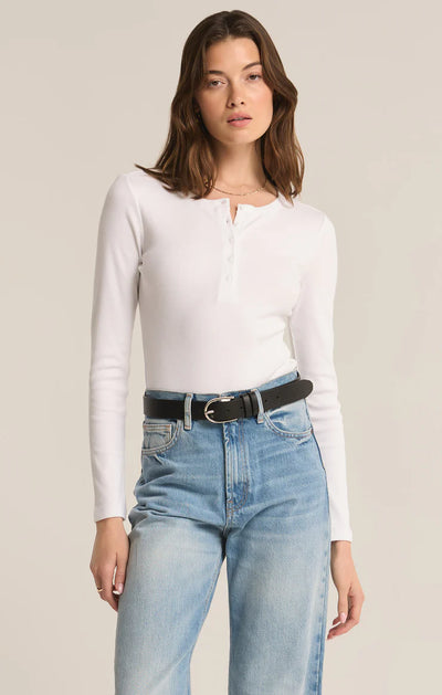 Samara Rib Henley LS Bodysuit