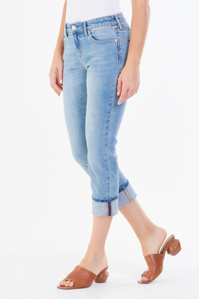 Blaire High Rise Cuffed Slim Straight Jean