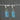 Golden Huggie with Rectangle Semi Precious Earrings