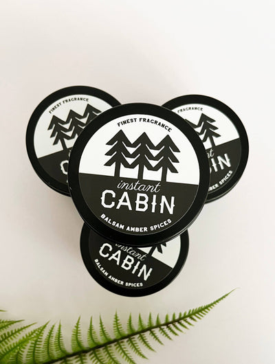 Instant Cabin Scented Candle Tin - Balsam Amber Scented