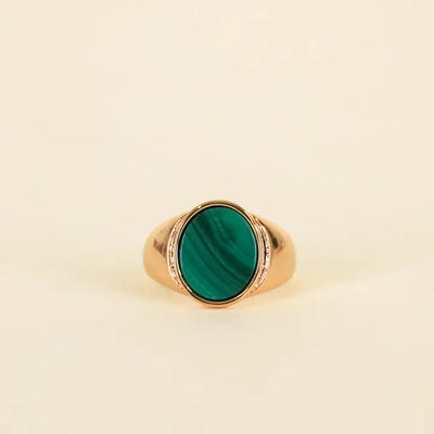 Malachite Signet Ring