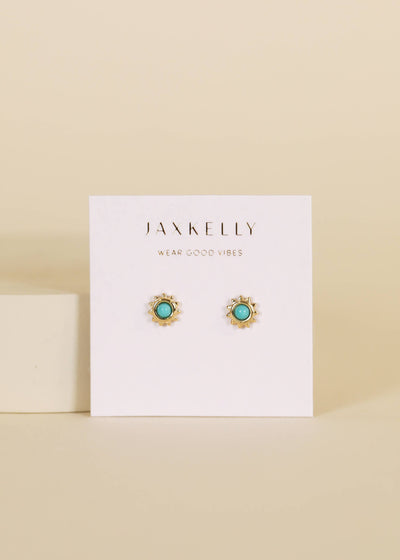 Sun Stud - Turquoise - Earring