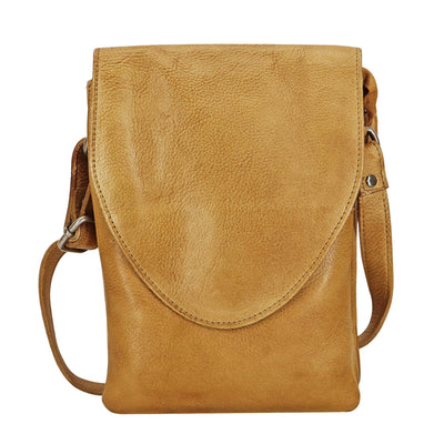 Pippa Handcrafted Leather Crossbody Bags: Camel