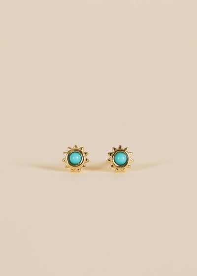 Sun Stud - Turquoise - Earring