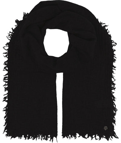 Lightweight Wool Solid Fringe Wrap