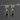 Golden Huggie with Rectangle Semi Precious Earrings