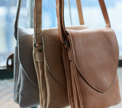 Pippa Handcrafted Leather Crossbody Bags: Camel