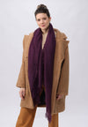 Lightweight Wool Solid Fringe Wrap