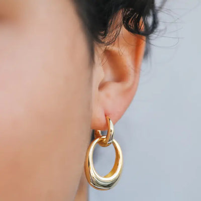 Coupled Hoop Earring