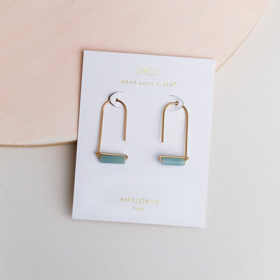 Amazonite Gemstone Drop Earring