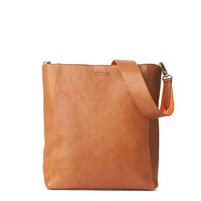 Sofia Leather Bag - Cognac Stromboli Leather