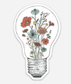 Floral Lightbulb - Waterproof Flower Sticker