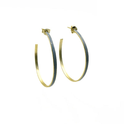 Mykonos Enameled Hoop Earring