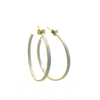 Mykonos Enameled Hoop Earring