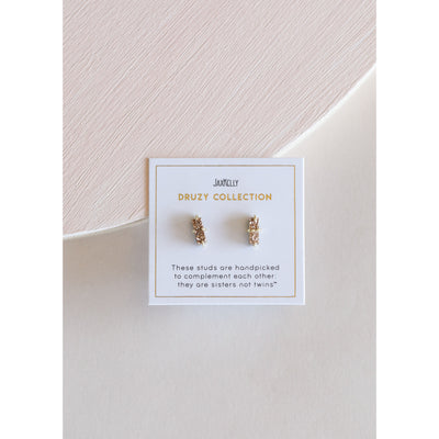 Bar Druzy Earring