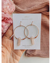 Hoops - Rose Quartz